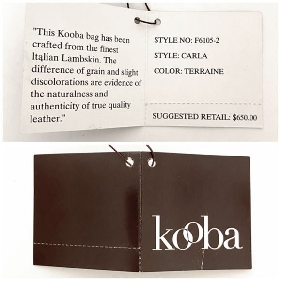 Kooba Distressed Brown Leather Bag With Multi-Buckles - Picture 14 of 15